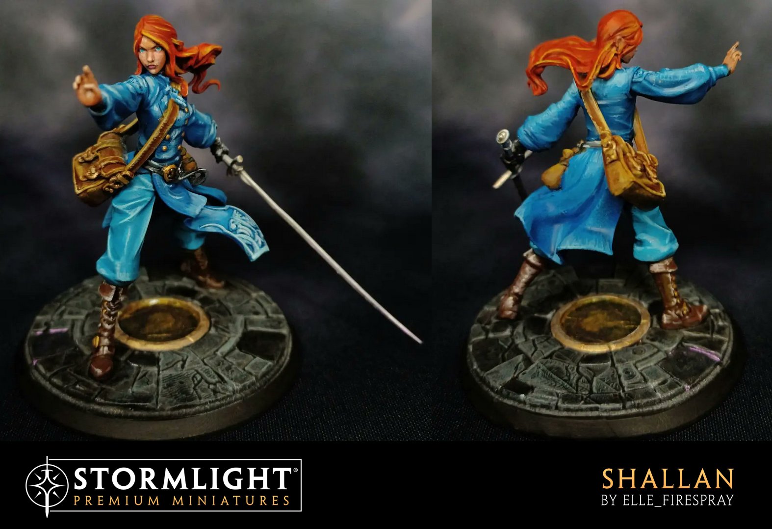 Stormlight Premium Miniatures, Shallan pintada por Elle FireSpray